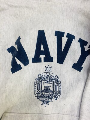 Vintage US NAVY Size X-Small Champion Reverse Weave Hoodie
