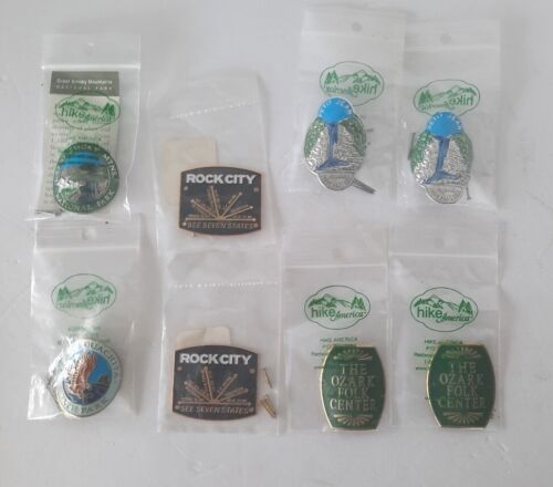Walking Hiking Staff Stick Medallion National/State Parks Others Lot Of 8 Read - Picture 1 of 6
