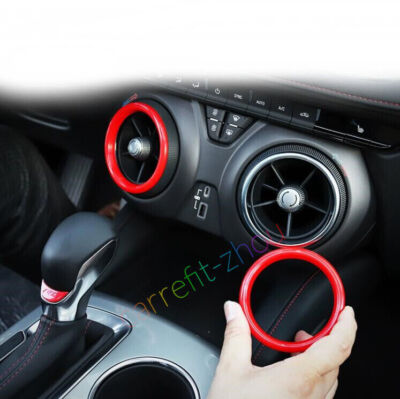 Red Dashboard Air Outlet Vent Ring Cover Trim – 4Pc Set For Chevy Blazer 2019-2023