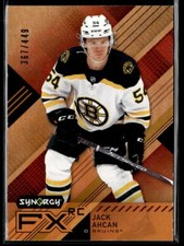 2021-22 UD Synergy FX Rookies Orange Jack Ahcan 367/449 #FXR-JA H8R3C
