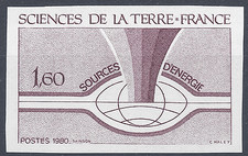 Science La Terre N�2093 Essay Couleur Non Dentel� Violet Proof 1980 Mint MNH