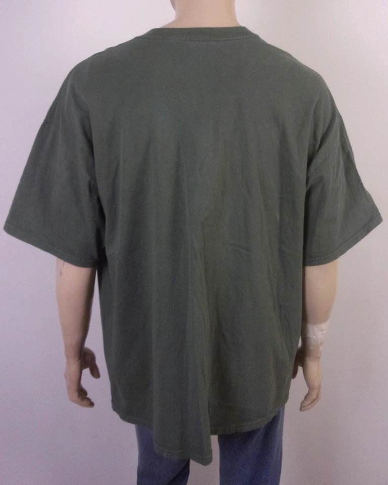 老式 90 年代 00 年代 Y2K Dr. Seuss 绿色蛋和火腿 T 恤 2001 年尺寸 2XL — 第 4/4 张图片