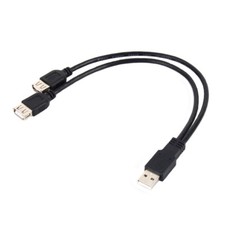 USB 2.0 Male to 2 Dual USB Female Jack Y Splitter Hub Adapter Cable