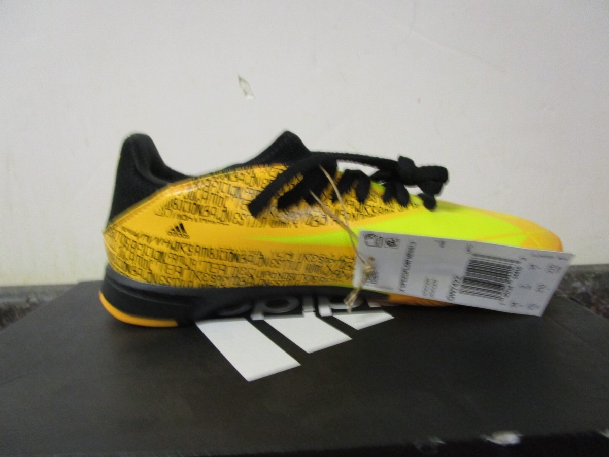 NEW! Adidas X SPEEDFLOW MESSI 3 GW7422 Size: 2.5US SOGOLD/CBLACK 