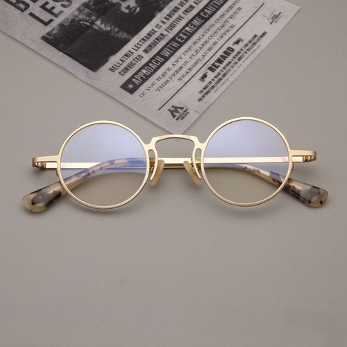 Runde 43 mm Acetat + Metall Brille Rahmen Mode Brille Frauen Männer - Bild 10 von 24