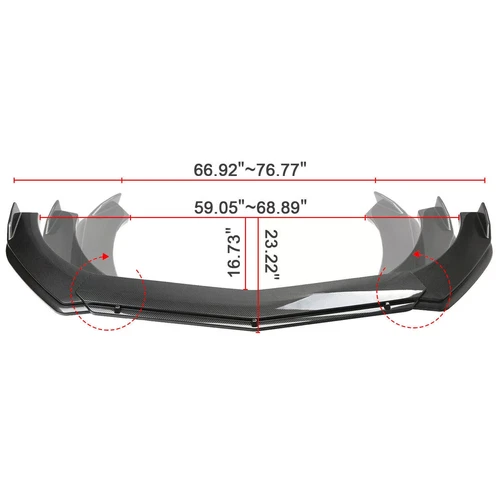 For Acura TSX Carbon Fiber Front Bumper Lip Spoiler Side Skirt Body Kits