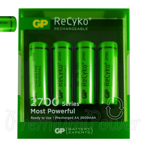 4 x GP ReCyko+ AA batteries 2700 Series rechargeable 2600mAh NiMH HR6 Pack 4 eBay
