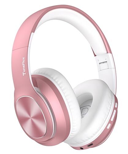 Wireless Bluetooth Headphones Over Ear, 80H Playtime, 3EQ Sound Rose Gold - Bild 2 von 8