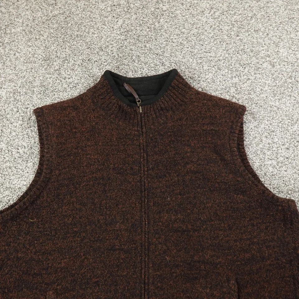 Pendleton Vest Mens 2XL Brown Ragg Reversible Wool Fleece Zip Sleeveless Jacket - Image 2 of 4