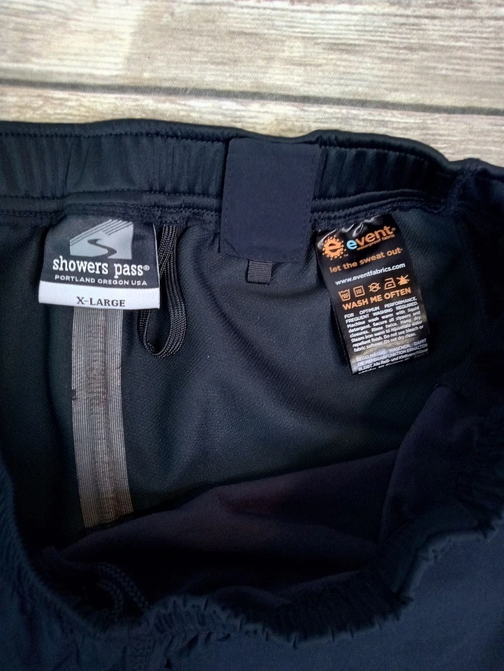 Pantalones Showers Pass Hombre XL Negro Skyline Elite Impermeable Lluvia Ciclismo Reflectante Foto 2 de 4