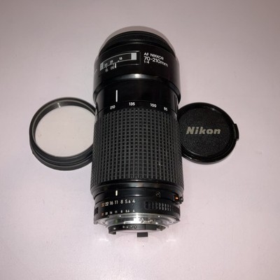 NIKON AF NIKKOR 70-210MM F/4 ZOOM LENS F MOUNT JAPAN W/ CAP FILTER