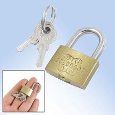 Armadio Cassetto Portagioie Confezione Ottone Larghezza 20mm Lucchetto Tono Oro con Chiavi