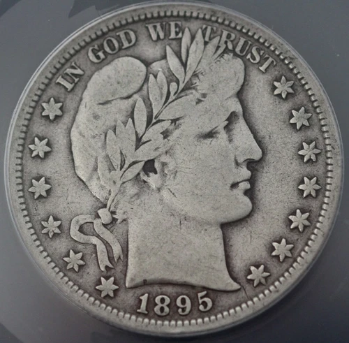 1895-S Barber Half Dollar - ANACS F-12 - Key Date - Cert #7870358