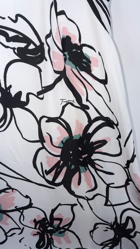 TRUSSARDI Maxikleid Grafik Blumen ärmellos V-Ausschnitt gefüttert Gr. 42 / UK 10 neu mit Etikett - Bild 6 von 15