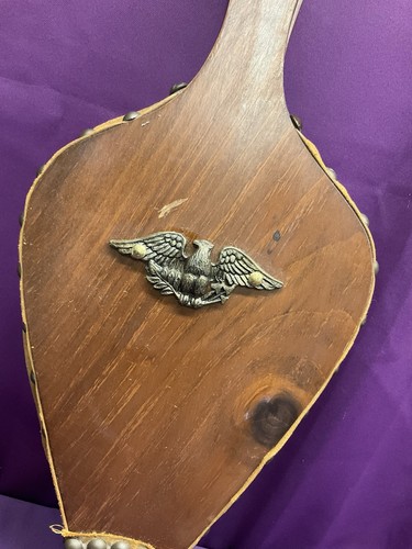 Antiguo fuelle de chimenea águila de madera - Imagen 2 de 17