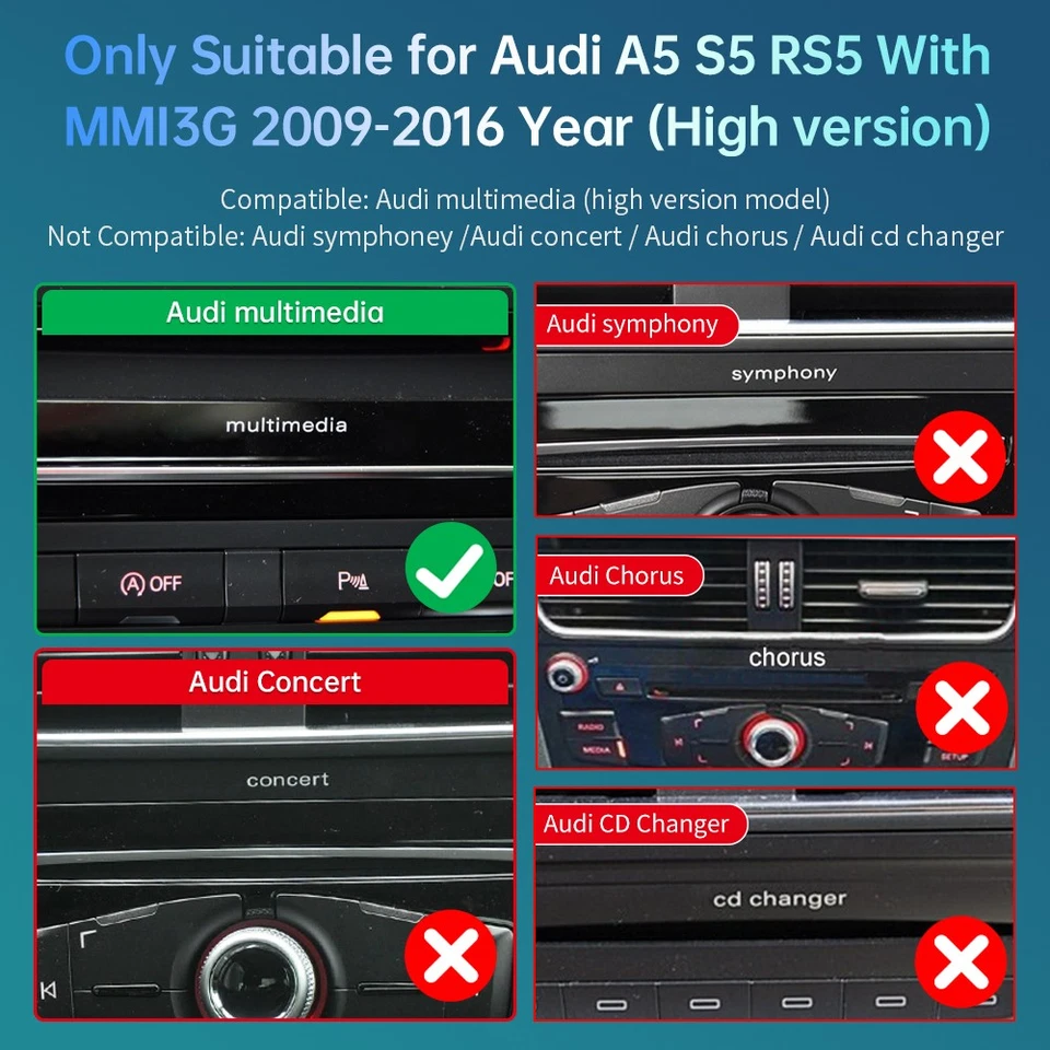Für Audi A5 B8 S5 MMI3G 8,9' Linux Android Auto GPS Radio Carplay Bildschirm - Bild 3 von 4