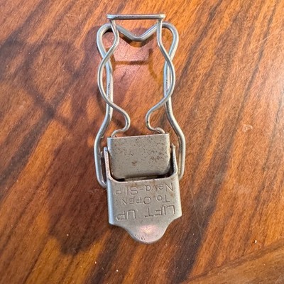 Vtg Metal Lift Up to Open Neva Slip Beer Bottle Soda Opener