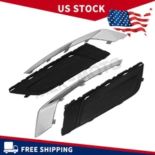 Fog Light Cover & Bezel Trim For 2017-2018 Ford Fusion Front Left & Right Side