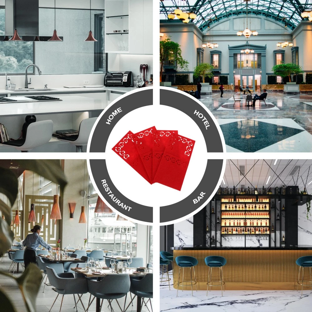 COPERNI Set 4 PEZZI Sacchetti Posate Forniture per Feste Porta Stoviglie Natale