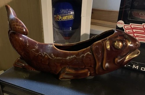 Vintage MCM McCoy Koi Fish Ceramic Planter