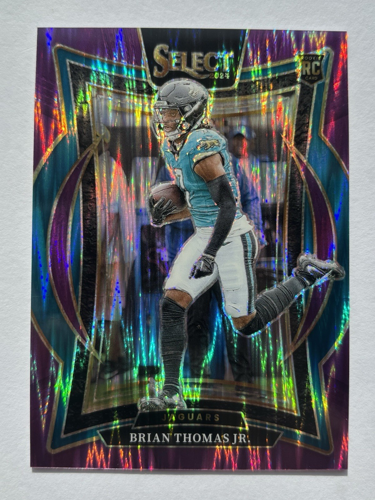 2024 Panini Select Concourse Brian Thomas Jr. #91 Purple Shock Prizm 342/360