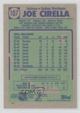 1990-91 Topps Blank Front Joe Cirella #107 0kb5