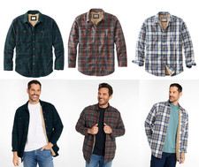 SALE Men's L.L.Bean Sherpa-Lined Scotch Plaid Shirt Slightly Fitted New With Tag