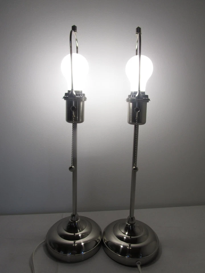 Набор из 2 никелированных настольных ламп Ikea Arstid на ниточках - без абажуров - Изображение 3 из 4