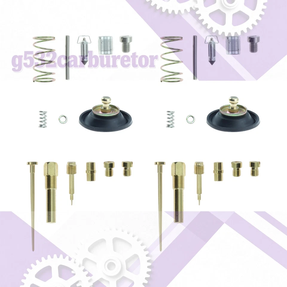 2X FITS HONDA CM400A CM400T 1979-1981 CARBURETOR REPAIR Rebuild KIT &FLOAT-US Foto 4 de 4