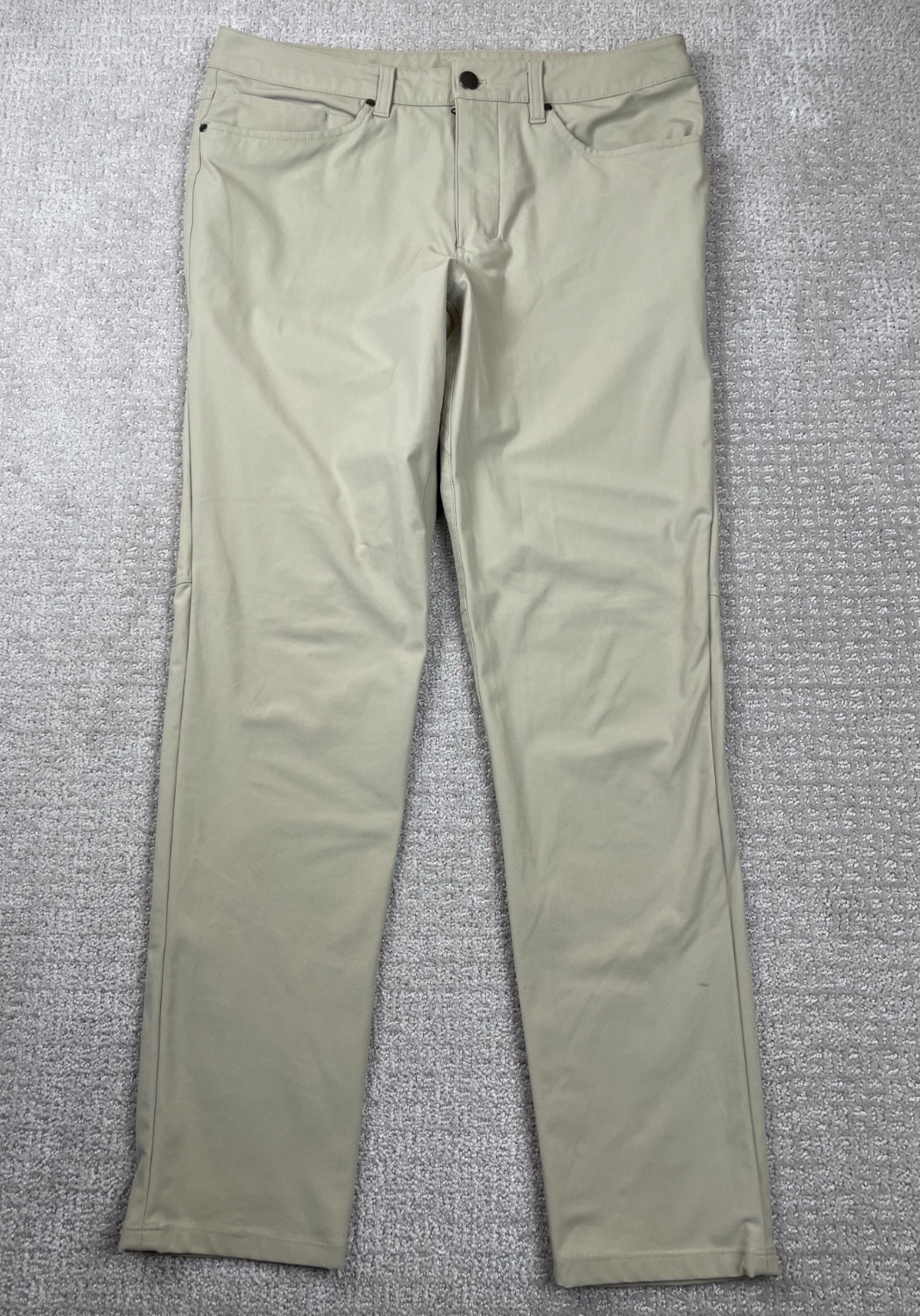 Lululemon Pants Mens 32x30 Beige ABC Warpstreme Slim Fit Straight Leg M5AD9S
