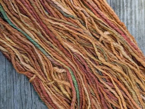 yarn destash hand dyed cotton nylon blend autum gold colors brand unknown  - product listing photo