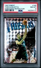 1997 FINEST EMBOSSED REFRACTOR #145 TOM GUGLIOTTA 85/263 PSA 8