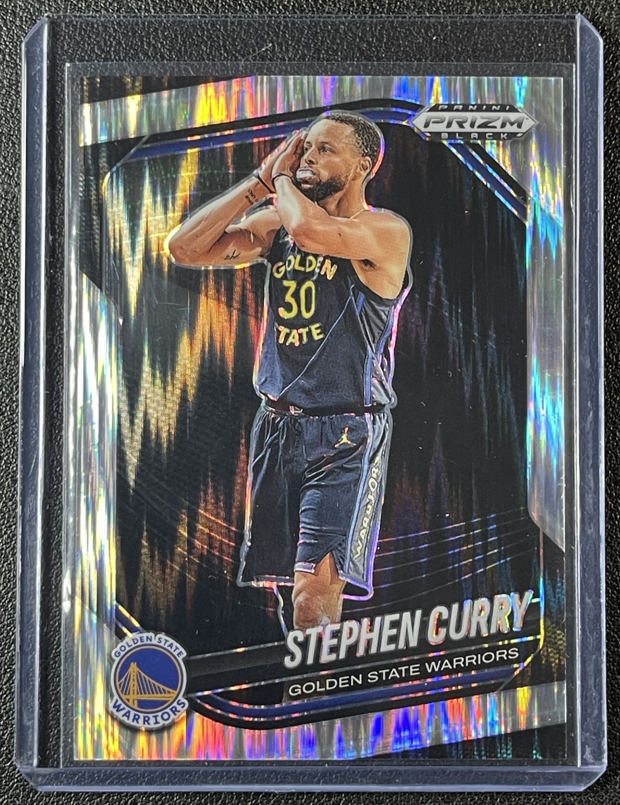 STEPHEN CURRY 2024-25 PANINI PRIZM BLACK #7 SKEWED 179/249 WARRIORS