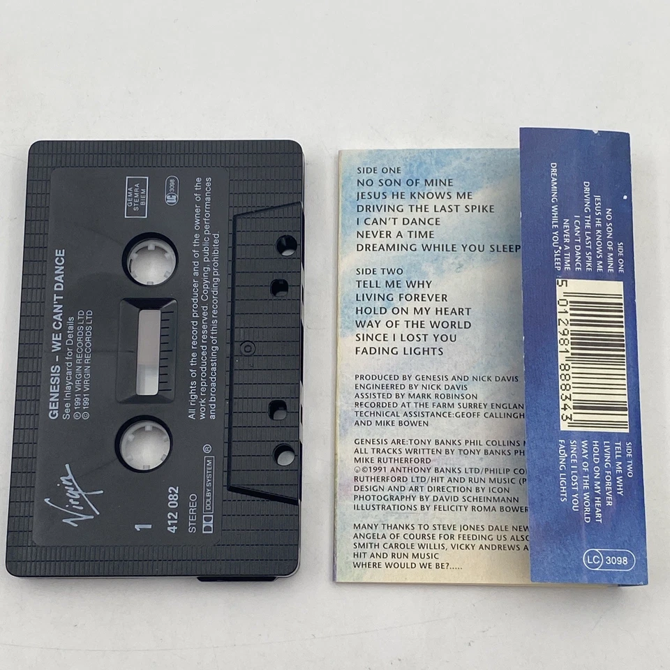 GENESIS - We Can't Dance (Cassette, 1991) - Image 3 of 4