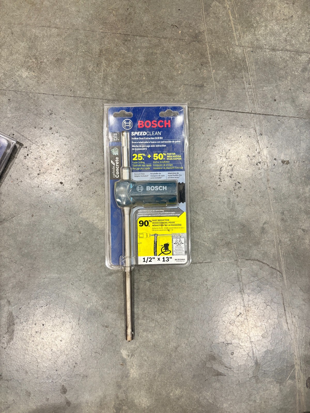 New BOSCH Hollow Dust Extraction Drill Bit, 1/2"x13", SDS Plus