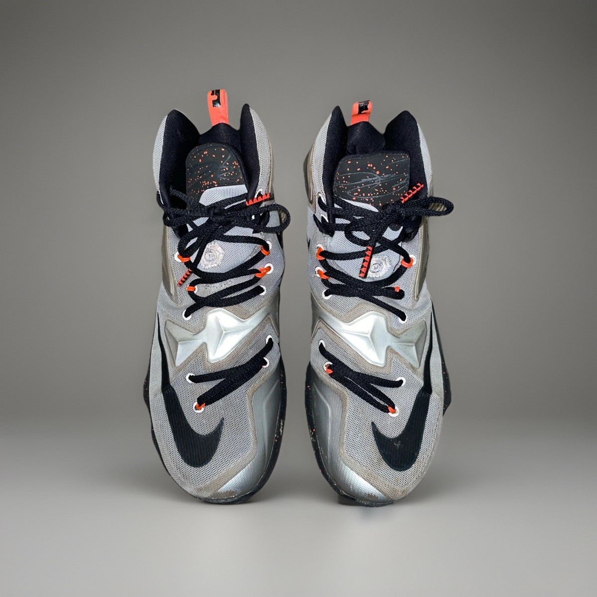 Nike LeBron 13 Rubber City Metallic Silver Mens Size 10 Shoes