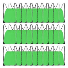 Drawstring Backpack, 30 Pcs Bulk Draw String Bags, Polyester Cinch Bag for Sp...