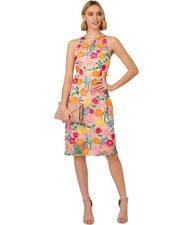Adrianna Papell Womens Party Midi Cocktail Dress