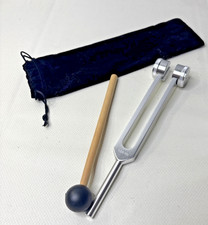 "128Hz Healing Tuning Fork with Silicone Hammer Sound Therapy Musical Instrument