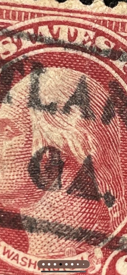 US Stamp #634a, Type 2, Used, Wash, 2cent P11x10.5, Carmine, AT, GA Precancel - Image 3 of 4