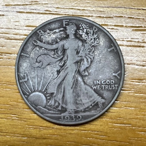 1939 Key Date Liberty Walking Silver Half Dollar Good Circulated Condition