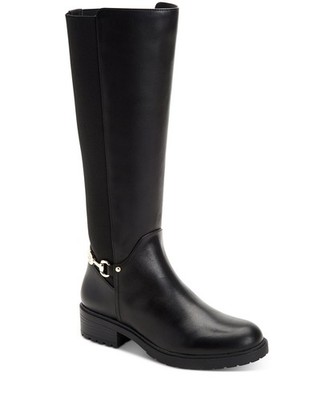 Giani Bernini Women's Barnibee Memory Foam Knee High Riding Boots Black