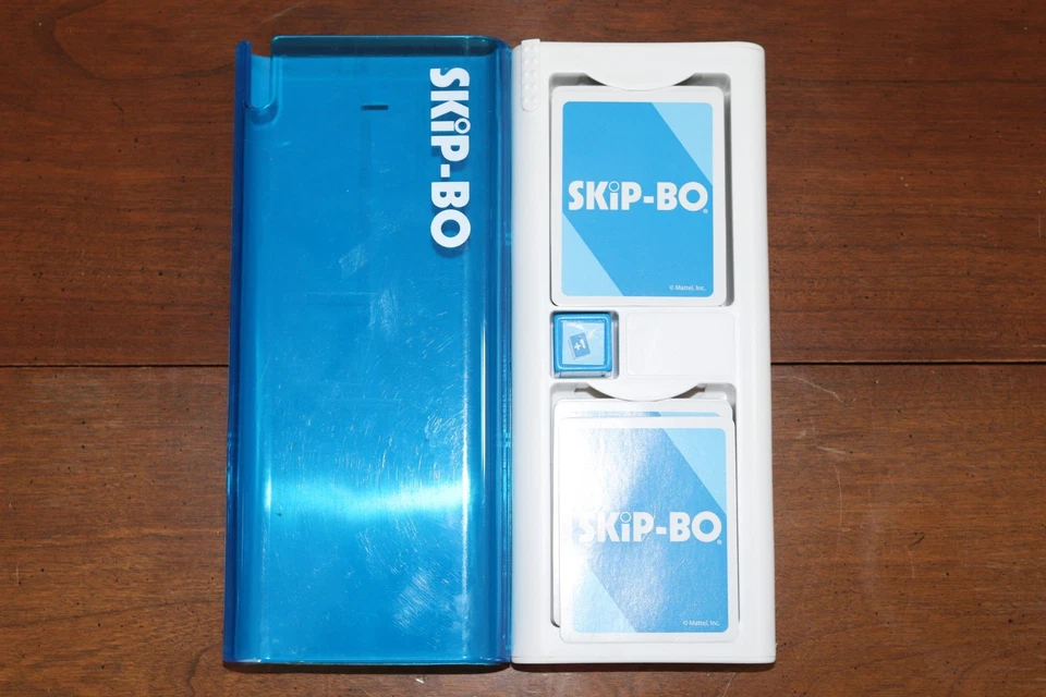 Skip-Bo Card Game 2009 Blue Travel Case Excellent Condition Rare COMPLETE - Image 3 of 4