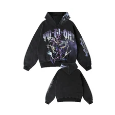 YoungLA Yu-Gi-Oh x YLA Pullover Hoodie Dark Magician Anime Hoodie Unisex