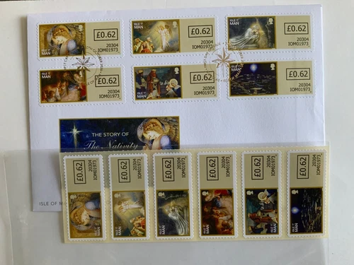 ISLE OF MAN 2020 MNH NATIVITY CHRISTMAS SETS X 2 , 1 FDC 1 SA SET