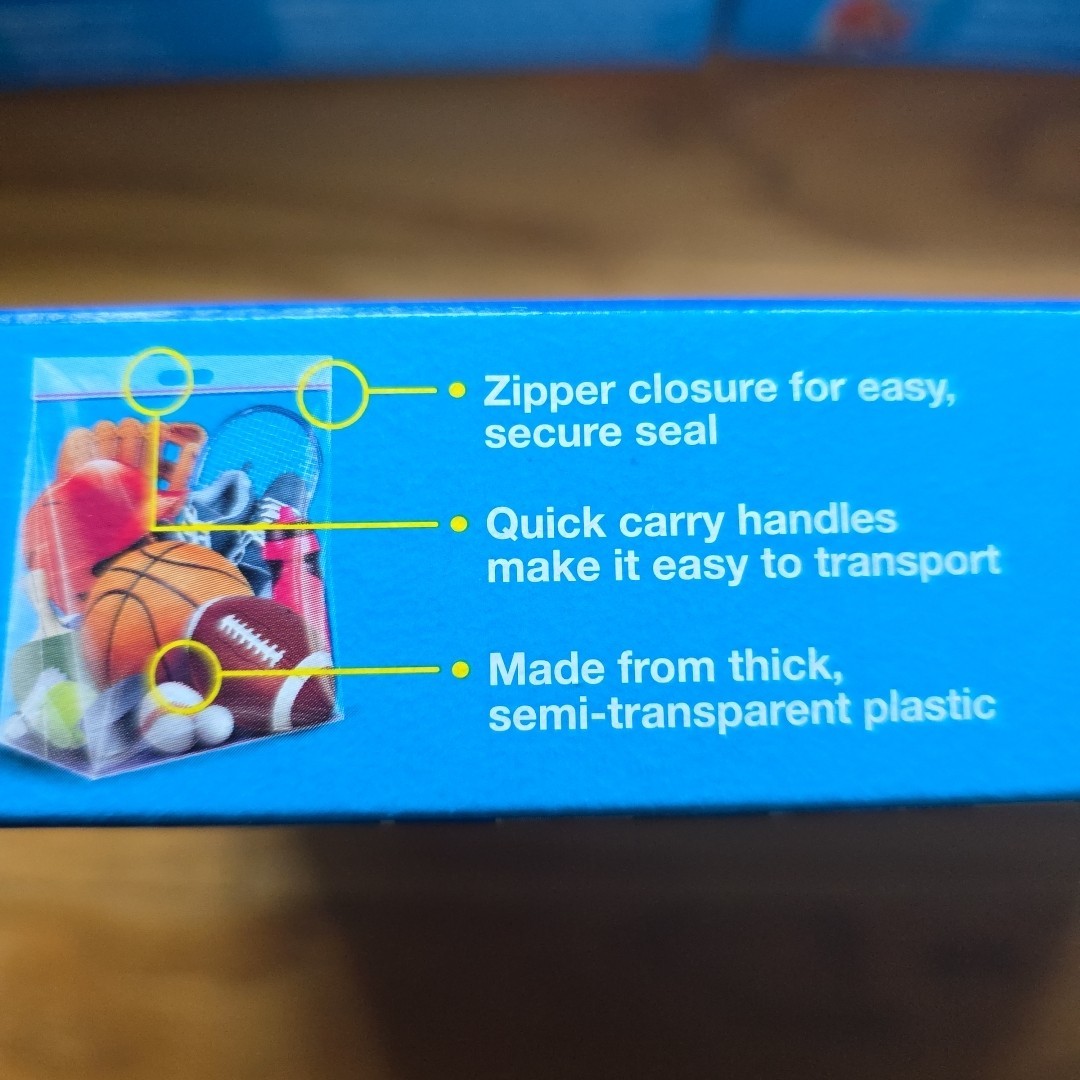 Ziploc 3 Boxes Big Bag 4 Count XL 10 Gallon Double Zipper Sturdy Handle X-large