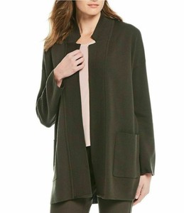 notch collar long cardigan