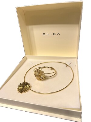 Kette und Armband ELIXA by Apart Schmuck Modern Edelstahl Goldfarben