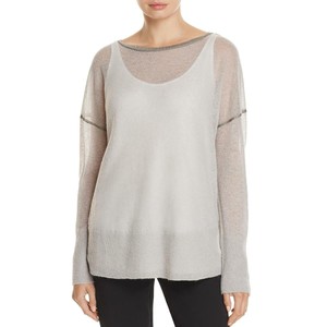 Lafayette 148 New York Womens Silver Mohair Pullover Sweater Top XL BHFO 7880 883166485818 | eBay