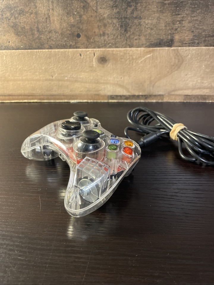 Xbox 360 Wired Clear Afterglow Controller Model PL3702 eBay
